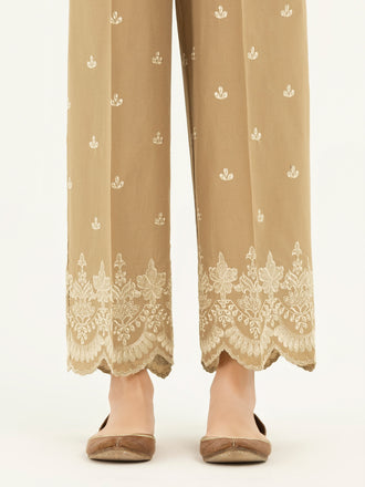 Burberry Men's Pecan Melange English Fit Crystal Embroidered Technical  Linen Trousers, Brand Size 48 (Waist Size 32.7